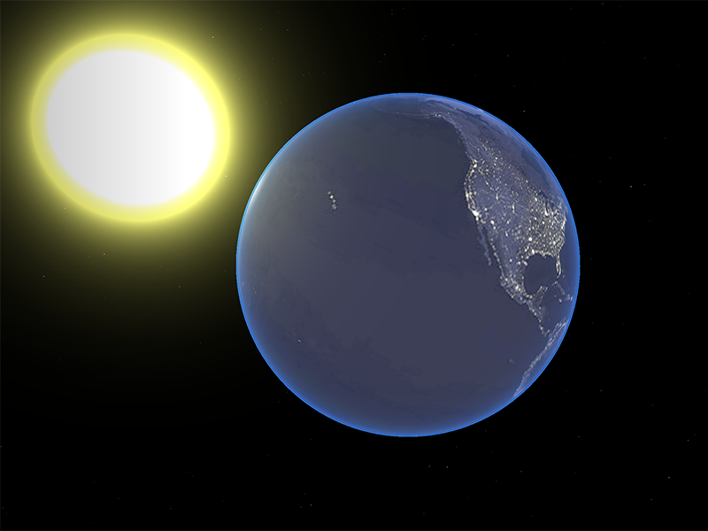 Een three.js zonnestelsel.